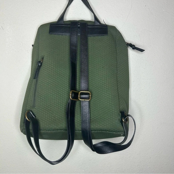 Elliott Lucca Olvera Neoprene Metro Backpack Diamond-Print Olive Green - Picture 4 of 8